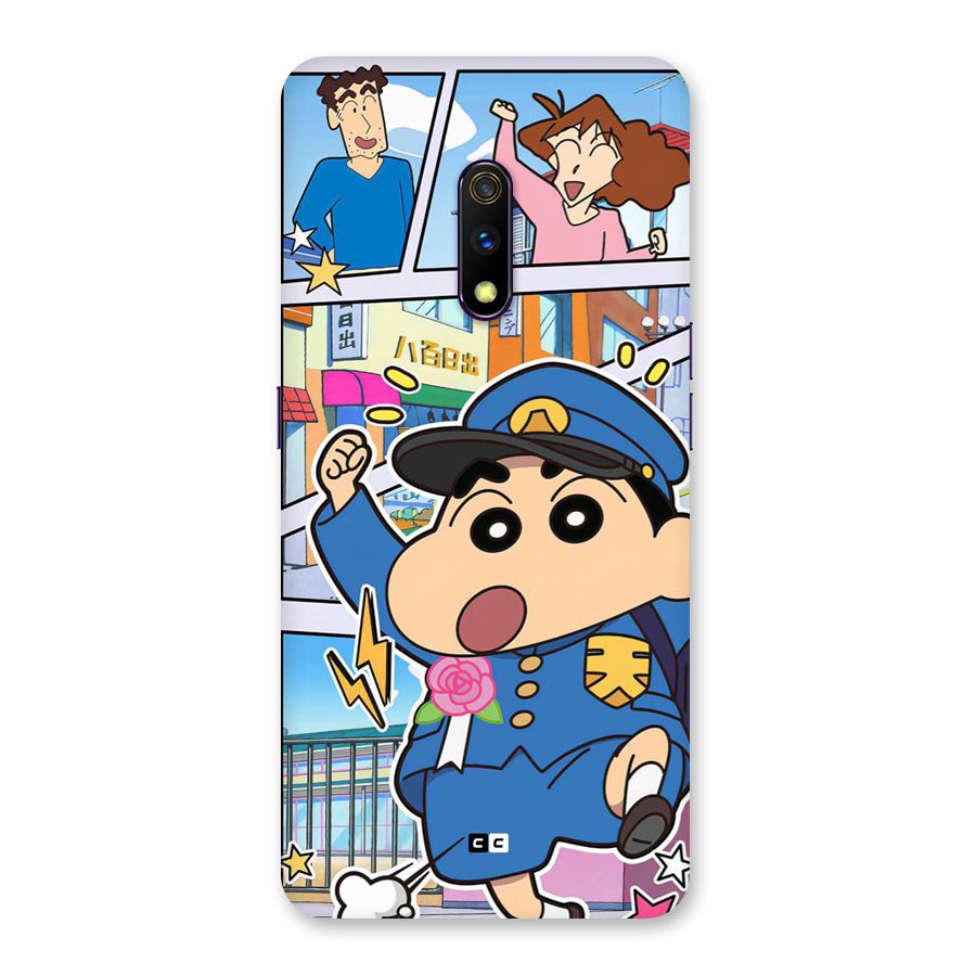 Officer Shinchan Back Case for Realme X