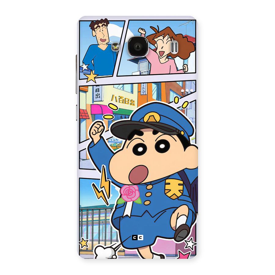 Officer Shinchan Back Case for Redmi 2 Prime