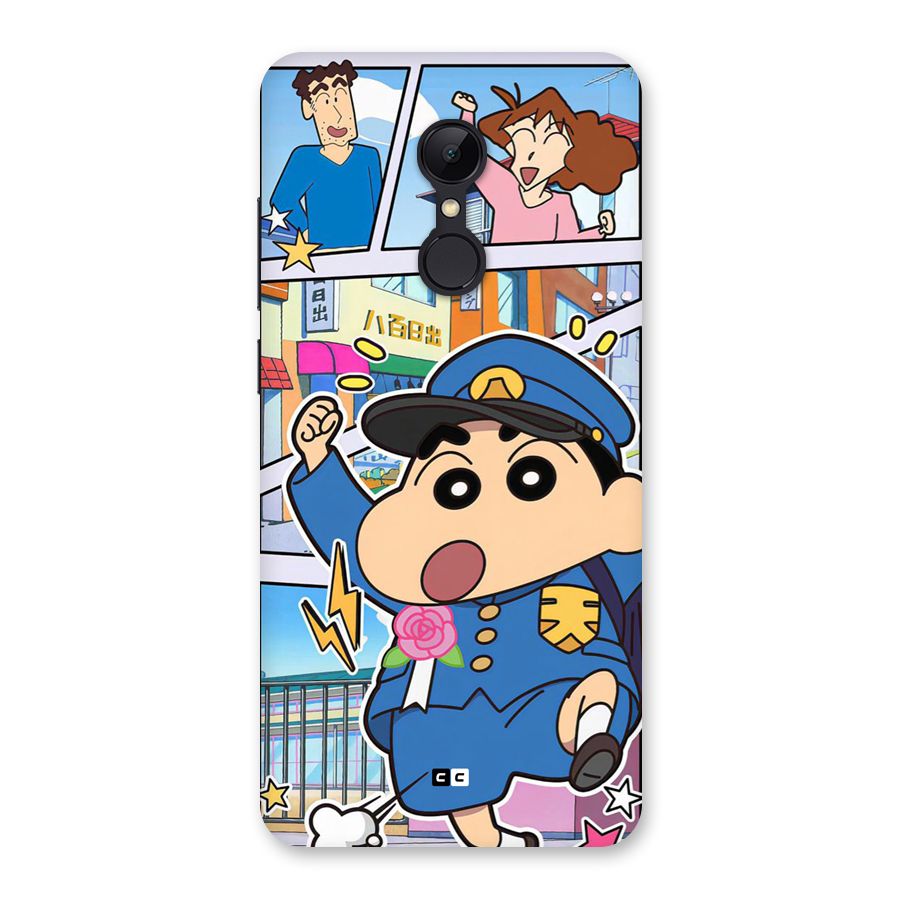 Officer Shinchan Back Case for Redmi 5