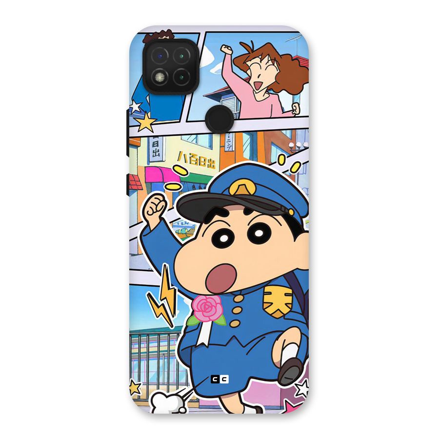 Officer Shinchan Back Case for Redmi 9 Activ