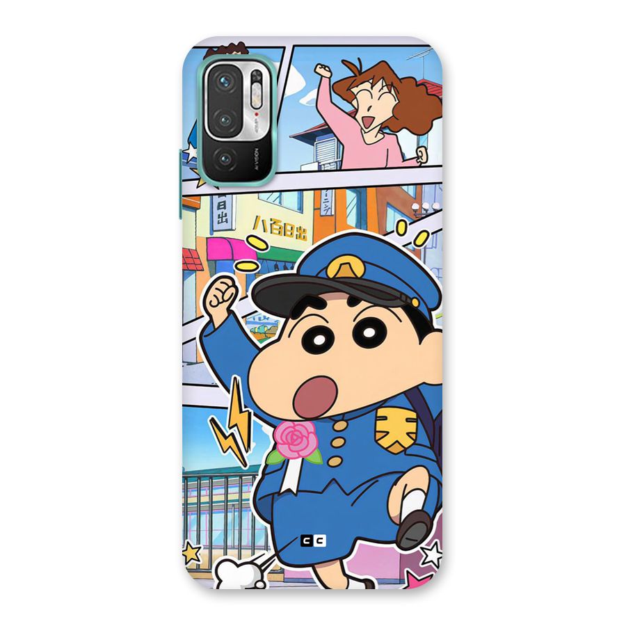 Officer Shinchan Back Case for Redmi Note 10T 5G