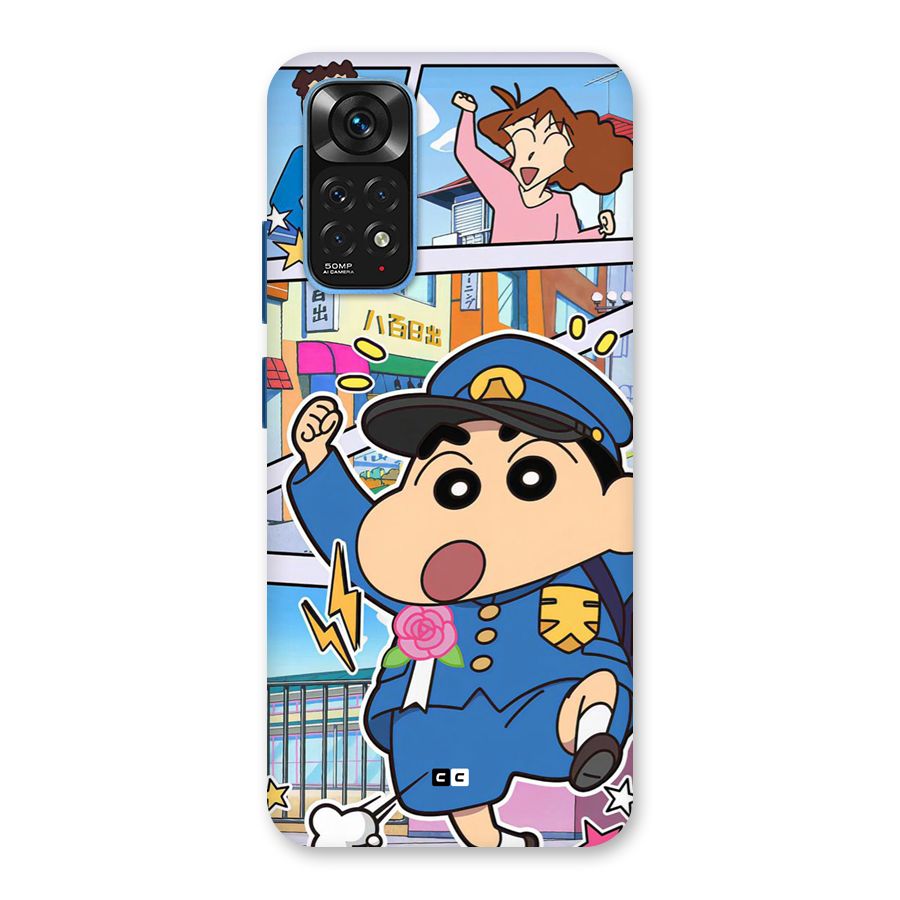 Officer Shinchan Back Case for Redmi Note 11S