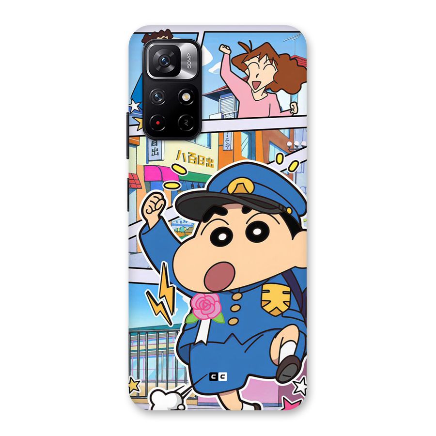 Officer Shinchan Back Case for Redmi Note 11T 5G