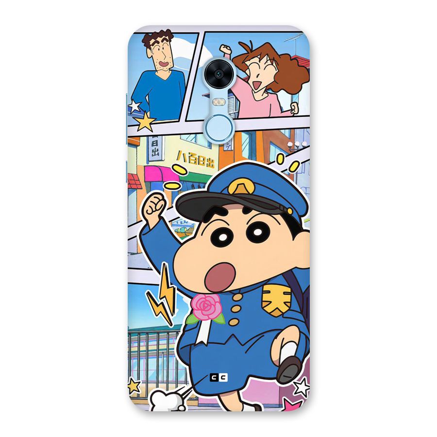 Officer Shinchan Back Case for Redmi Note 5