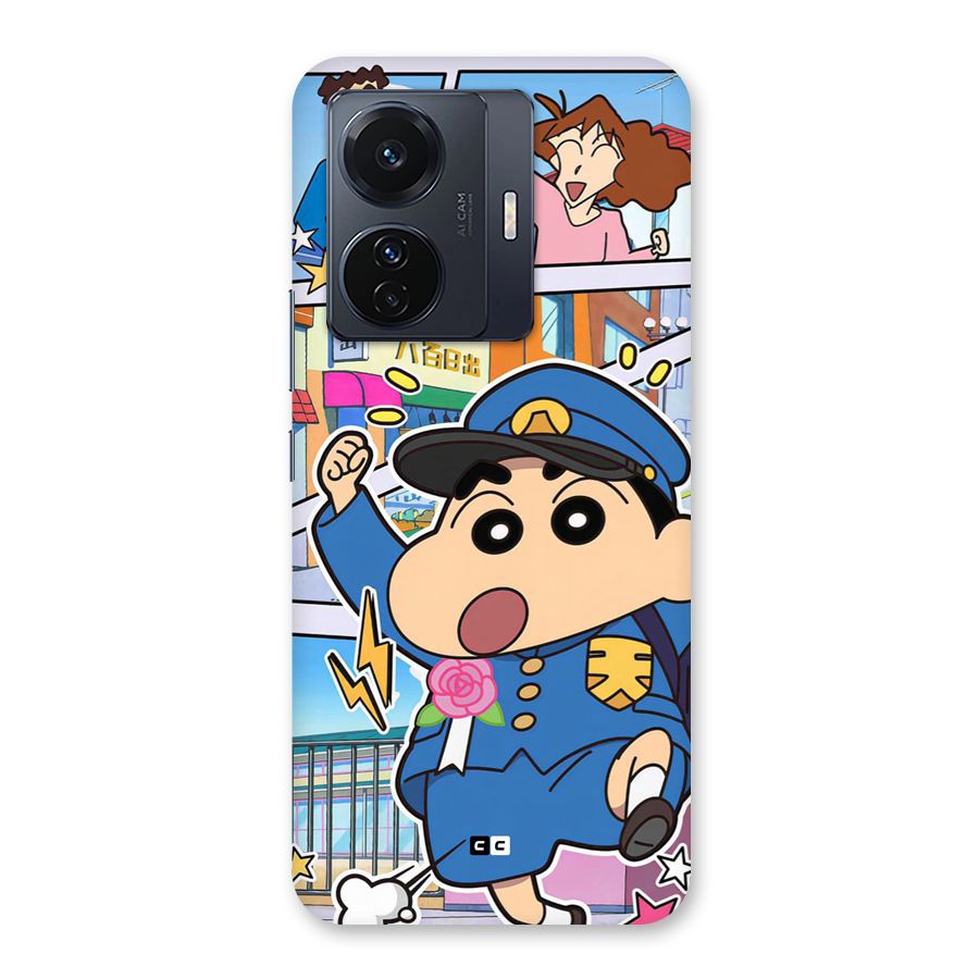 Officer Shinchan Back Case for Vivo T1 Pro