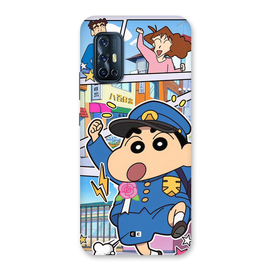 Officer Shinchan Back Case for Vivo V17