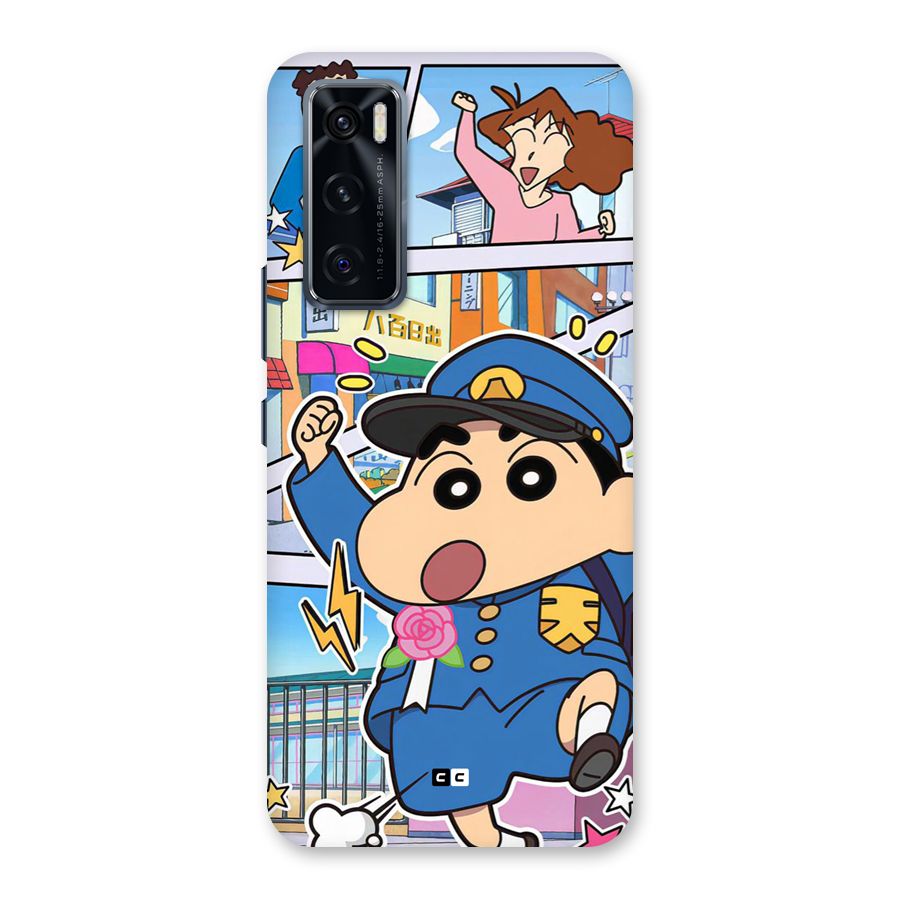 Officer Shinchan Back Case for Vivo V20 SE