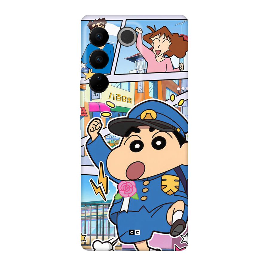 Officer Shinchan Back Case for Vivo V27
