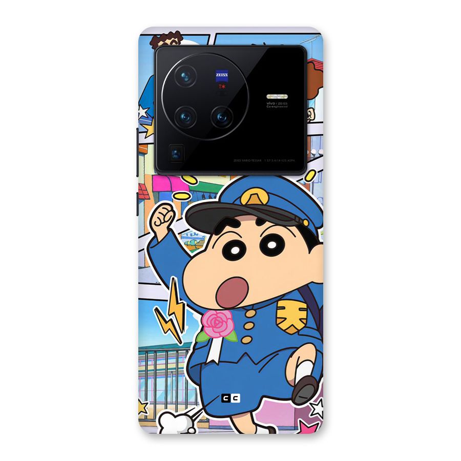 Officer Shinchan Back Case for Vivo X80 Pro