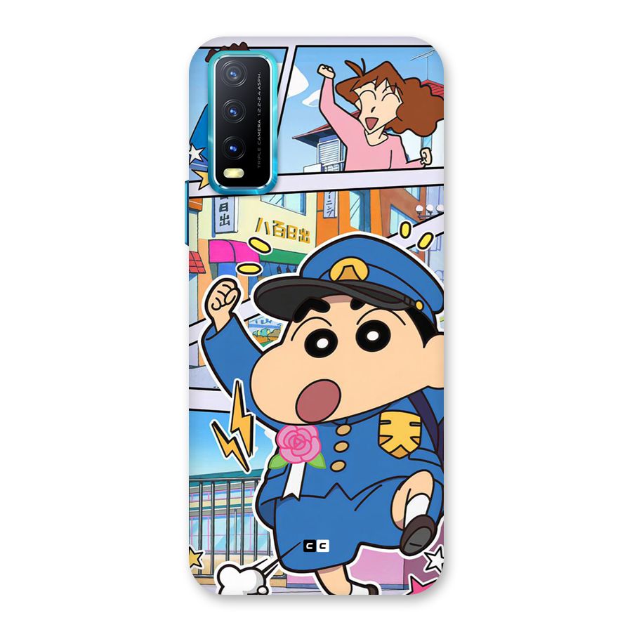 Officer Shinchan Back Case for Vivo Y20A