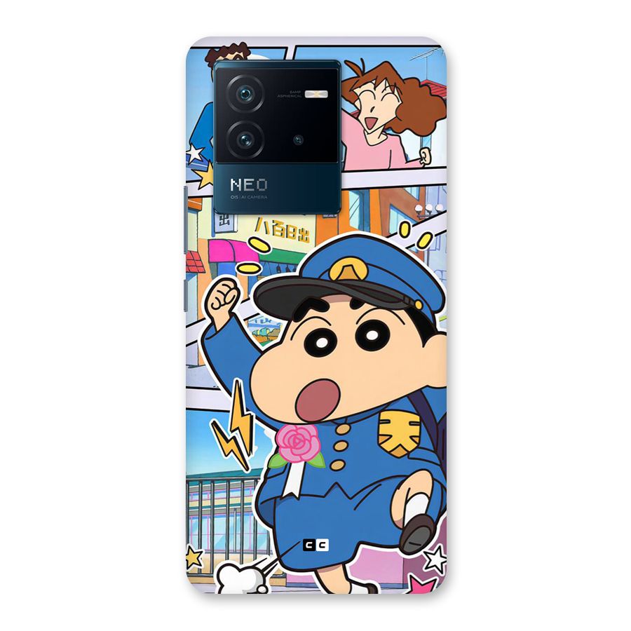 Officer Shinchan Back Case for Vivo iQOO Neo 6 5G