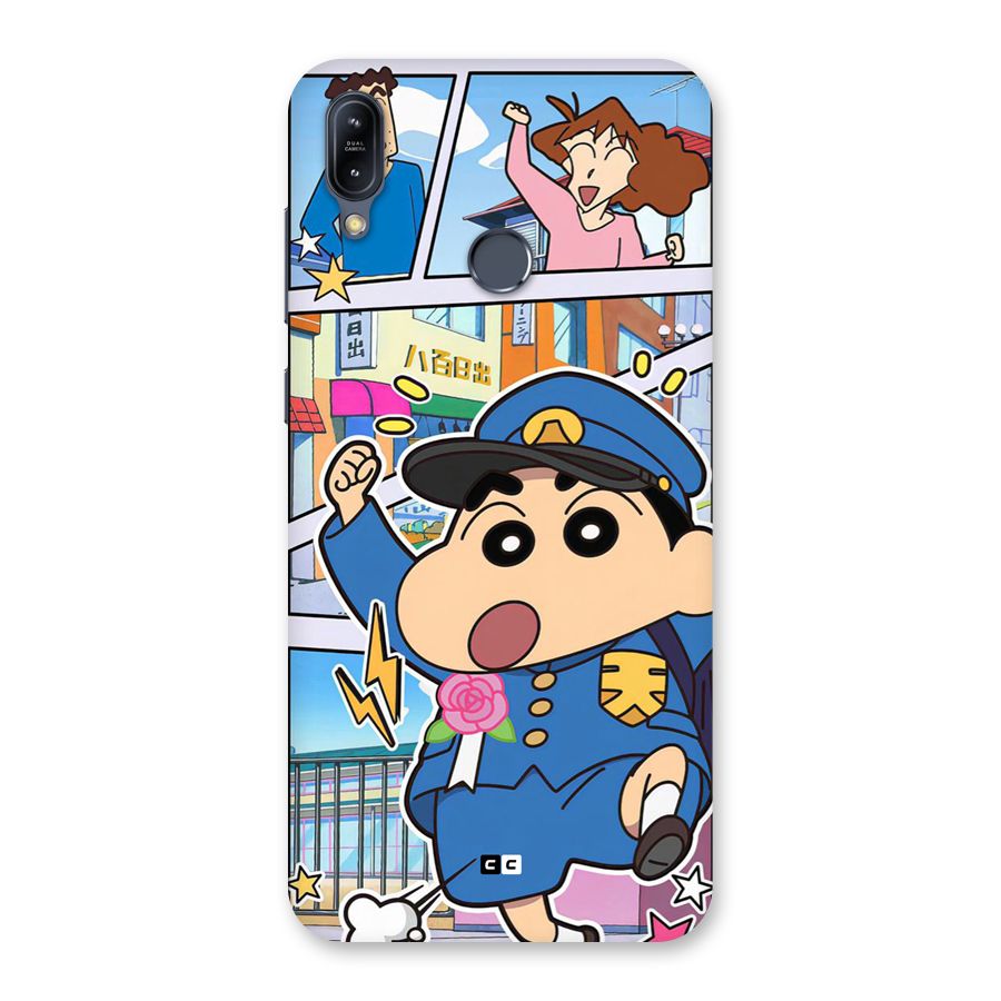 Officer Shinchan Back Case for Zenfone Max M2
