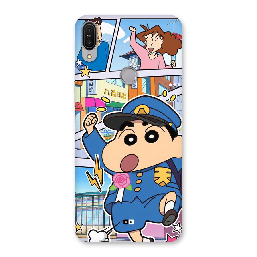 Officer Shinchan Back Case for Zenfone Max Pro M1