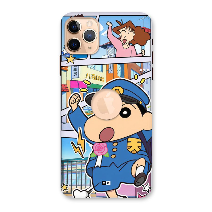 Officer Shinchan Back Case for iPhone 11 Pro Max Logo Cut