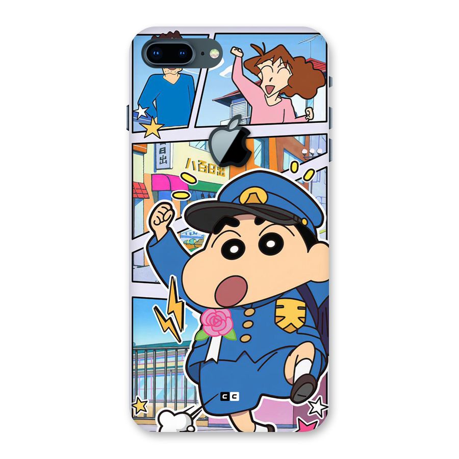 Officer Shinchan Back Case for iPhone 7 Plus Apple Cut