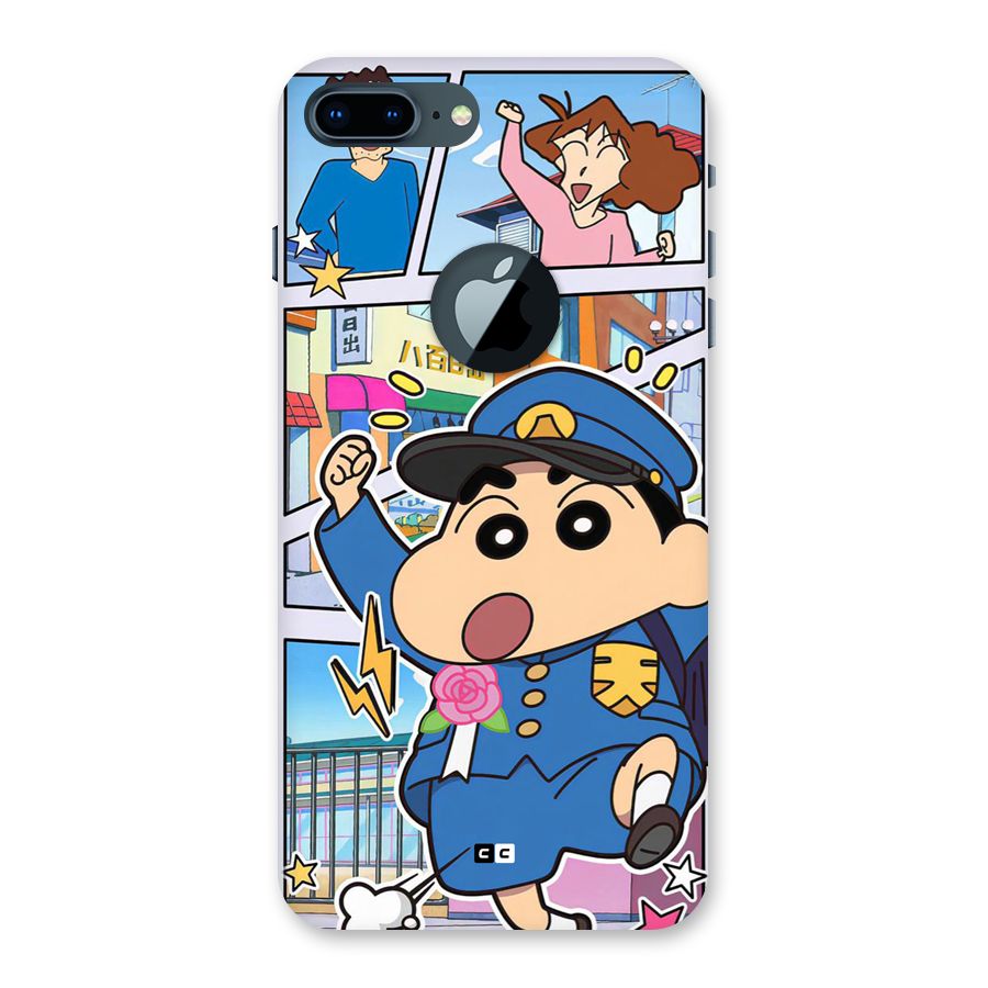 Officer Shinchan Back Case for iPhone 7 Plus Logo Cut