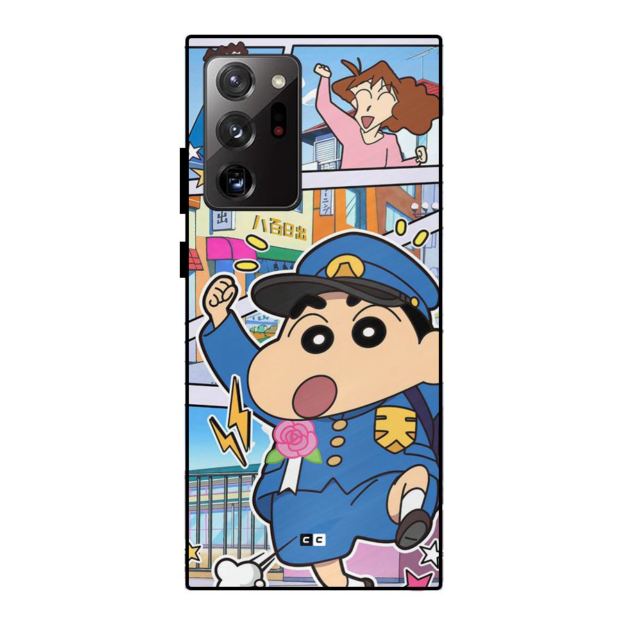 Officer Shinchan Metal Back Case for Galaxy Note 20 Ultra 5G