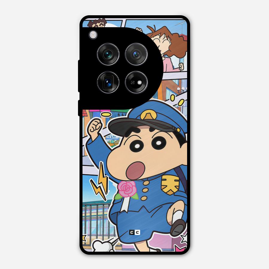 Officer Shinchan Metal Back Case for OnePlus 12