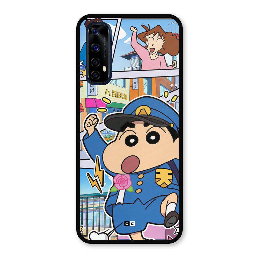 Officer Shinchan Metal Back Case for Realme 7