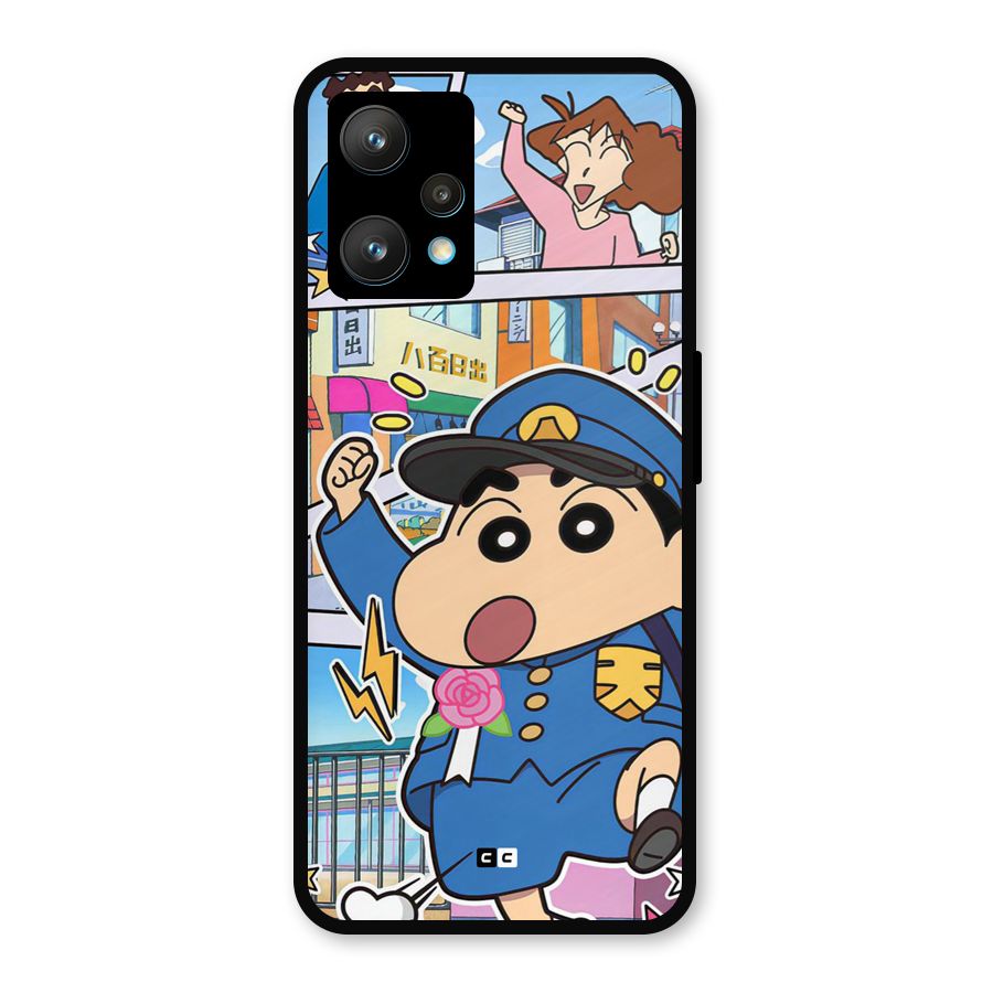 Officer Shinchan Metal Back Case for Realme 9 Pro Plus 5G