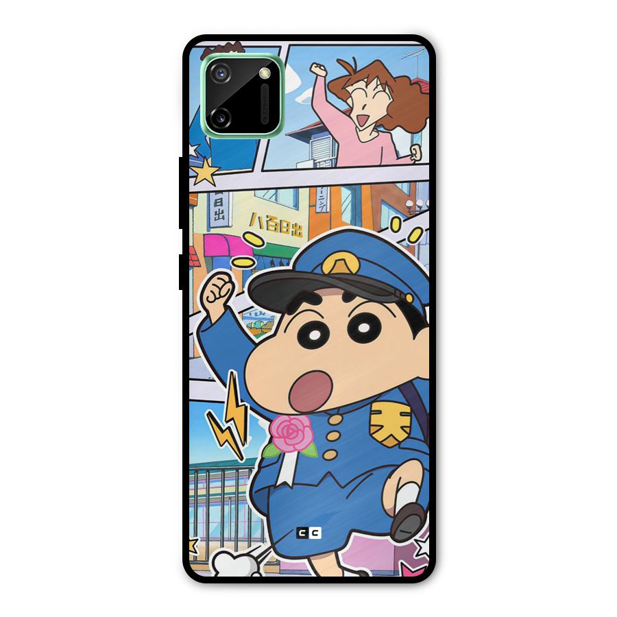 Officer Shinchan Metal Back Case for Realme C11
