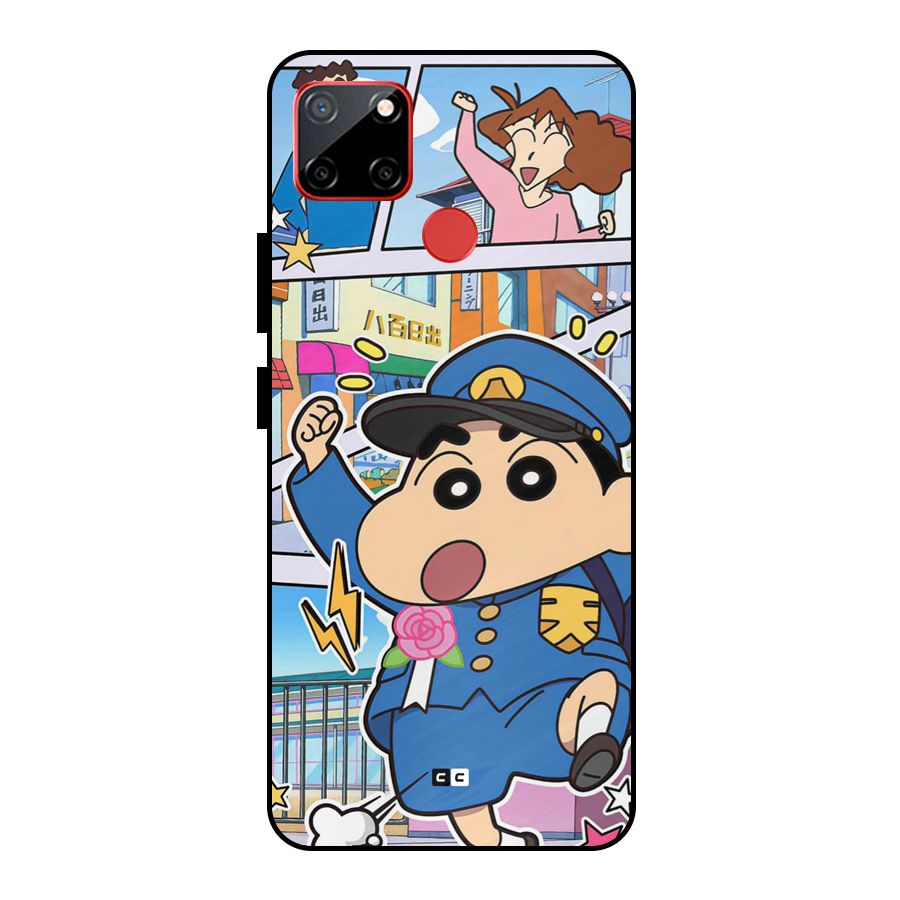 Officer Shinchan Metal Back Case for Realme C12