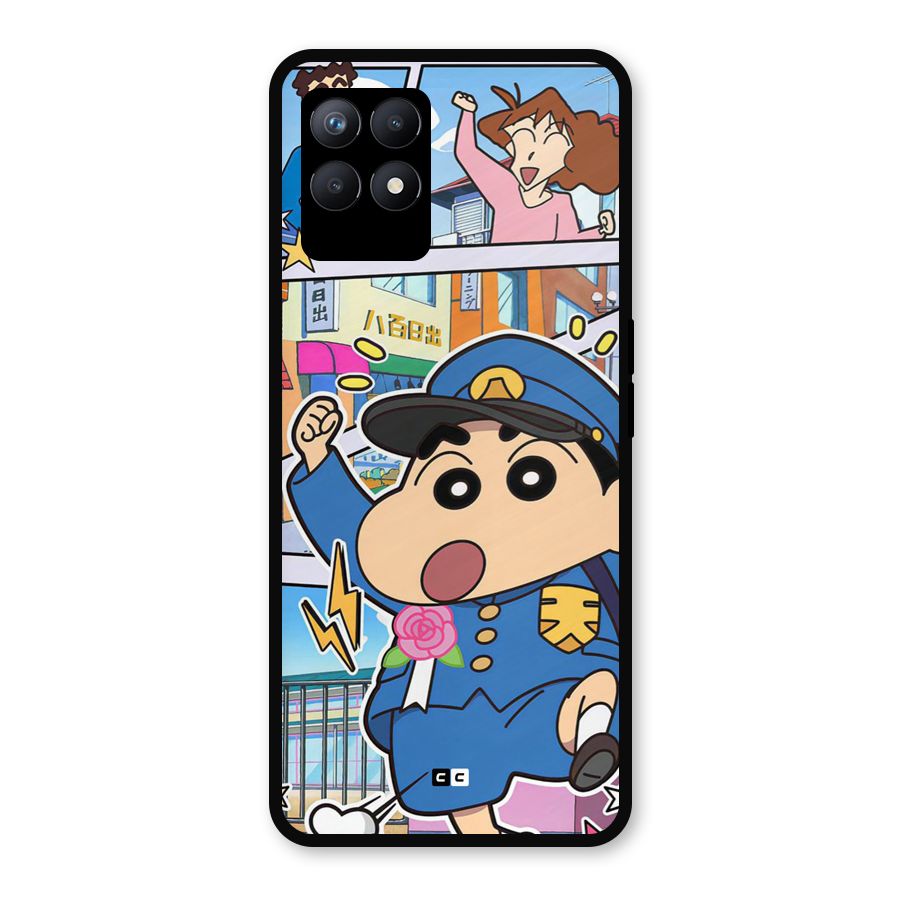 Officer Shinchan Metal Back Case for Realme Narzo 50