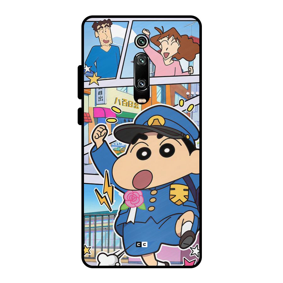 Officer Shinchan Metal Back Case for Redmi K20