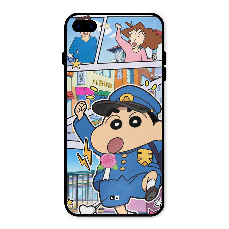 Officer Shinchan Metal Back Case for iPhone 7 Plus