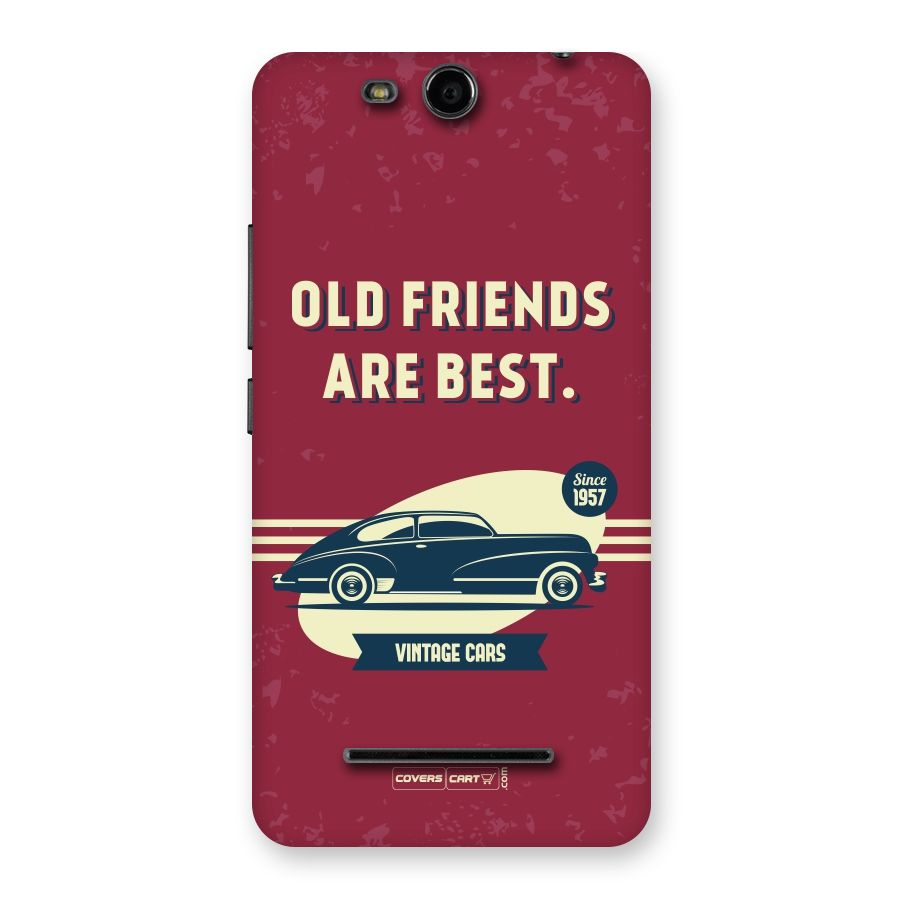 Old Friends Vintage Car Back Case for Micromax Canvas Juice 3 Q392