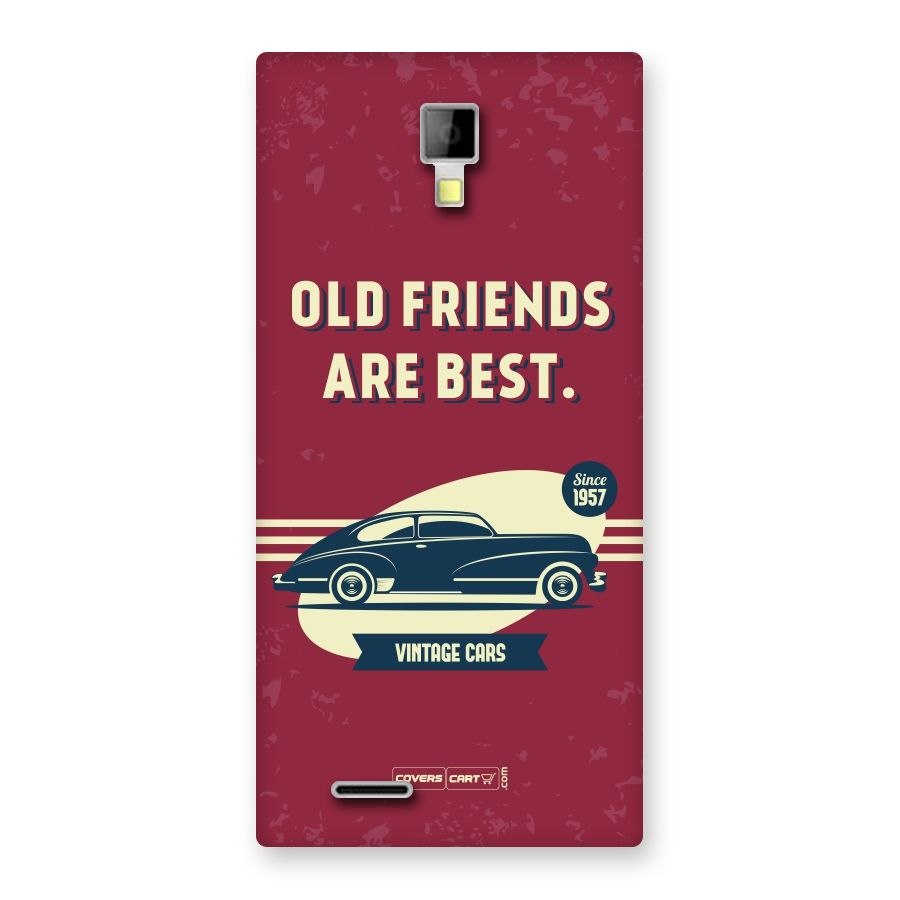 Old Friends Vintage Car Back Case for Micromax Canvas Xpress A99