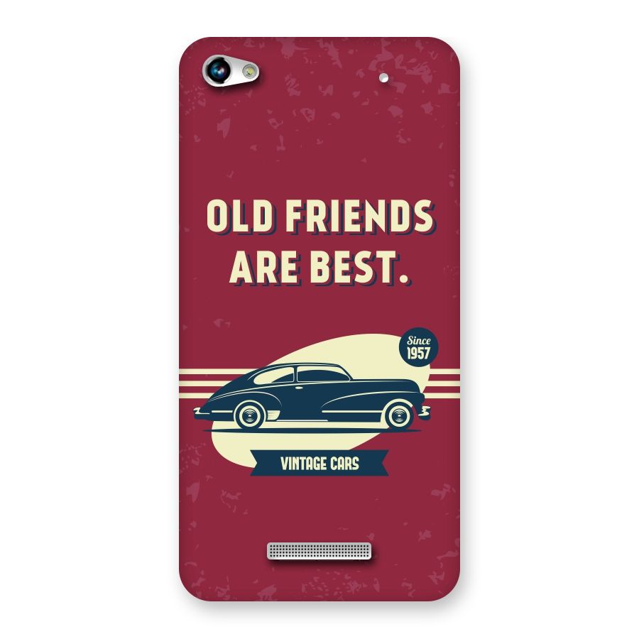 Old Friends Vintage Car Back Case for Micromax Hue 2