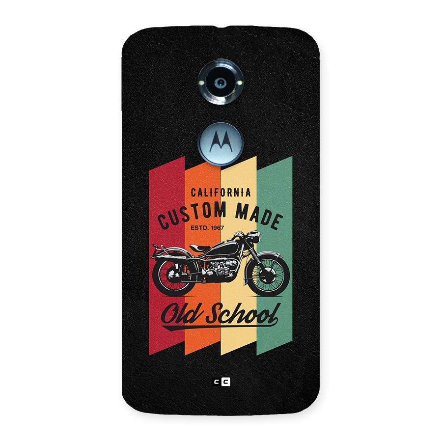 Old School Bike Back Case for Moto X2