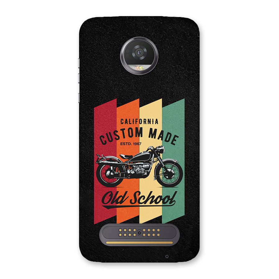 Old School Bike Back Case for Moto Z2 Play