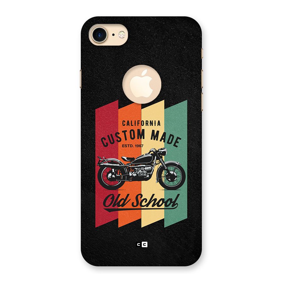 Old School Bike Back Case for iPhone 7 Logo Cut