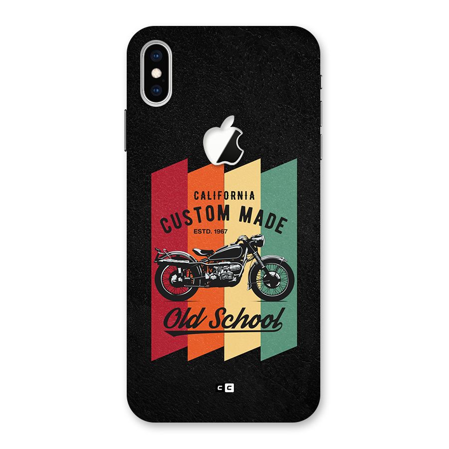 Old School Bike Back Case for iPhone XS Max Apple Cut