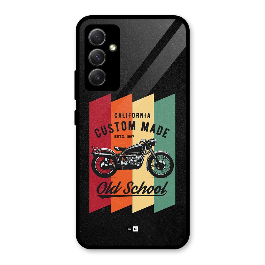 Old School Bike Glass Back Case for Galaxy A34