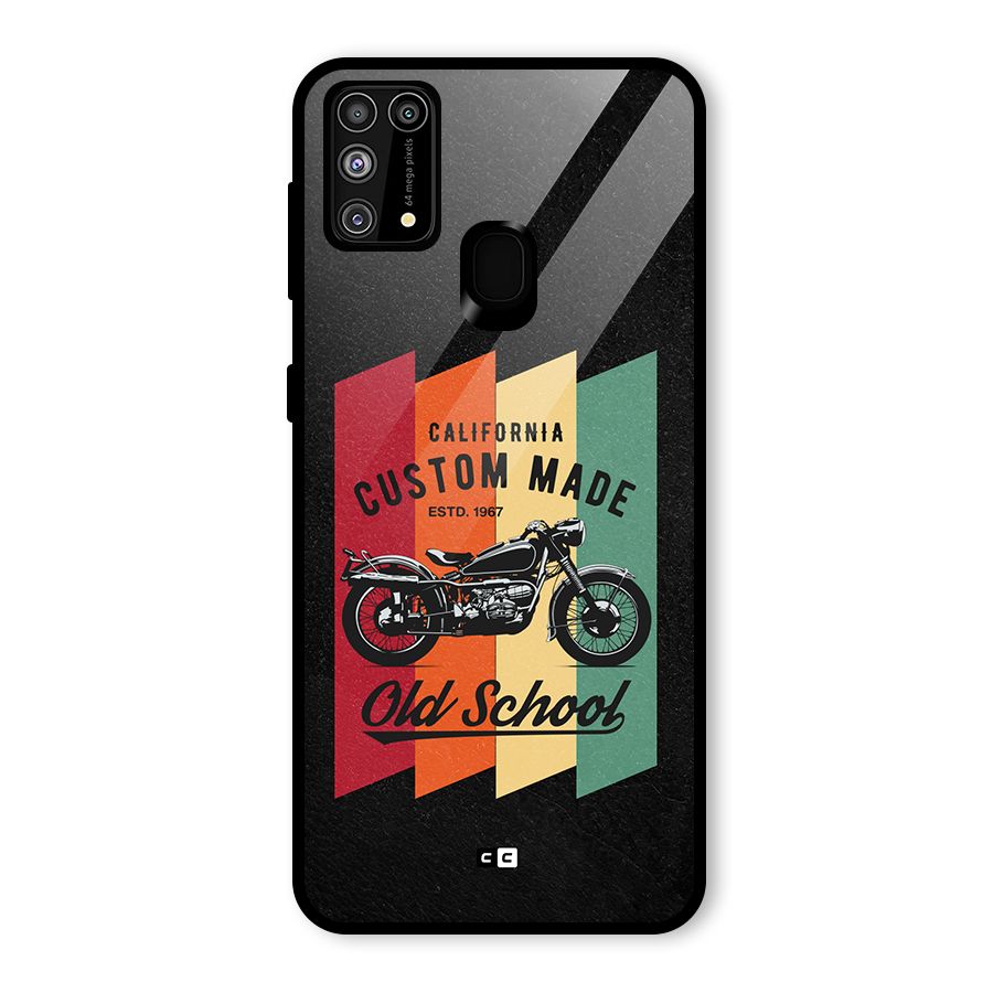Old School Bike Glass Back Case for Galaxy F41