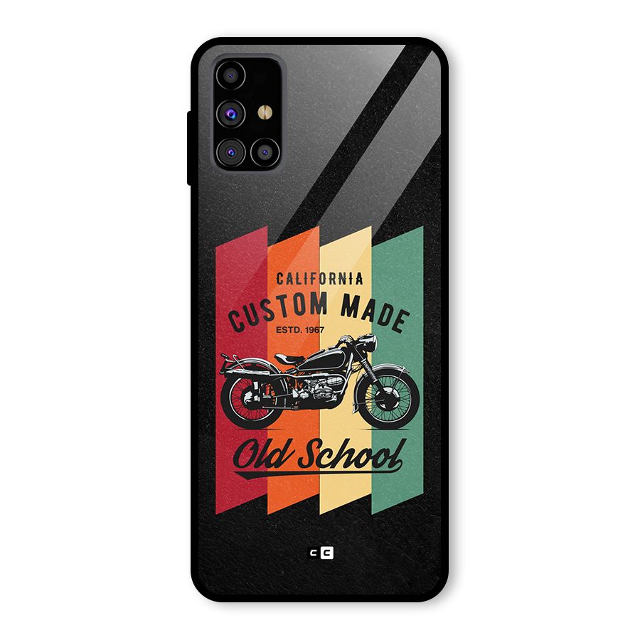 Old School Bike Glass Back Case for Galaxy M31s