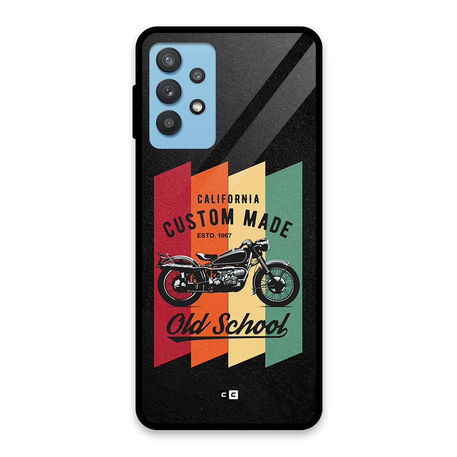 Old School Bike Glass Back Case for Galaxy M32 5G