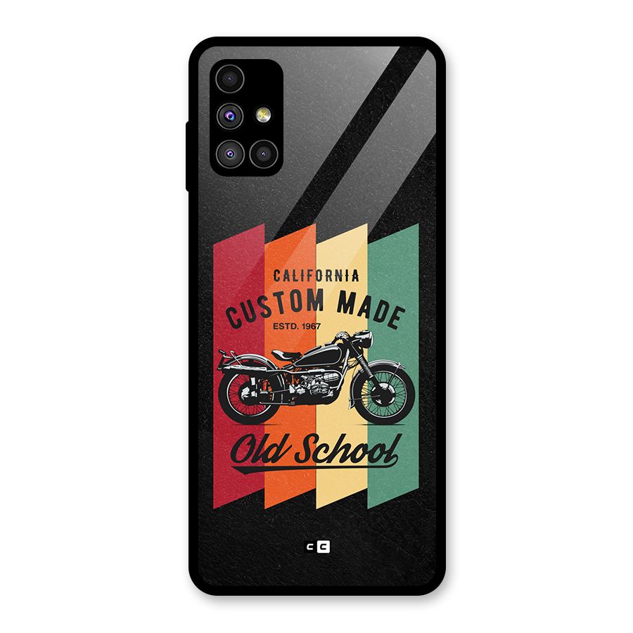 Old School Bike Glass Back Case for Galaxy M51