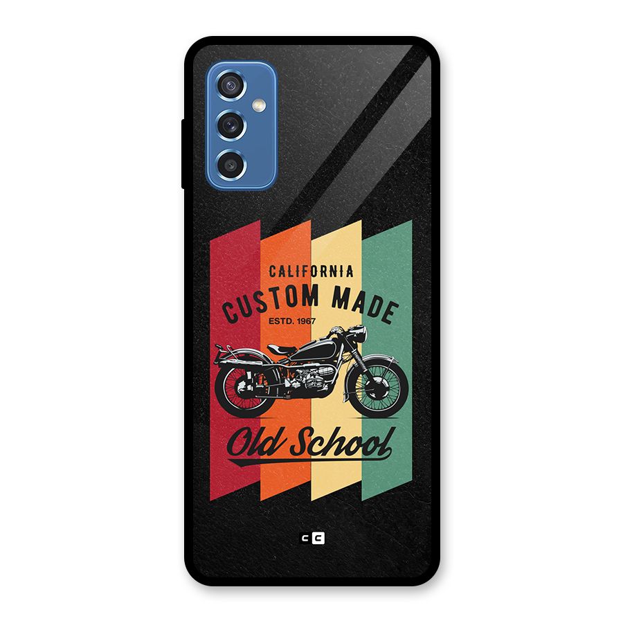 Old School Bike Glass Back Case for Galaxy M52 5G