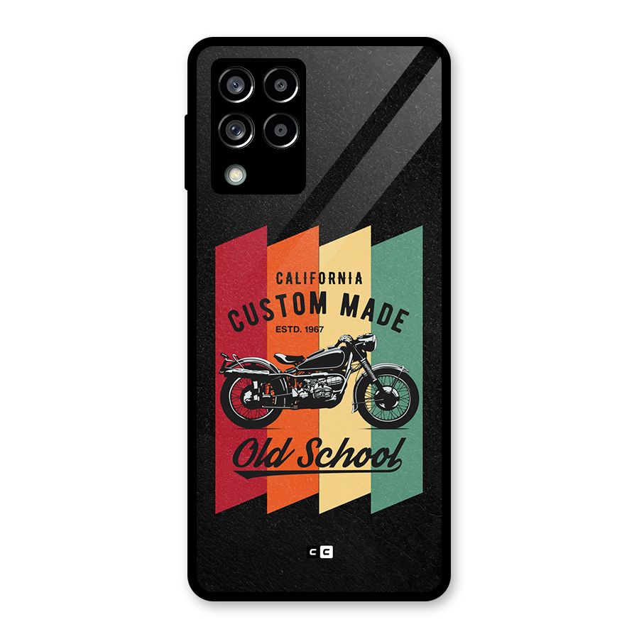 Old School Bike Glass Back Case for Galaxy M53 5G