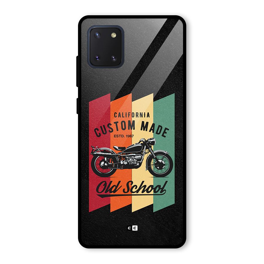 Old School Bike Glass Back Case for Galaxy Note 10 Lite