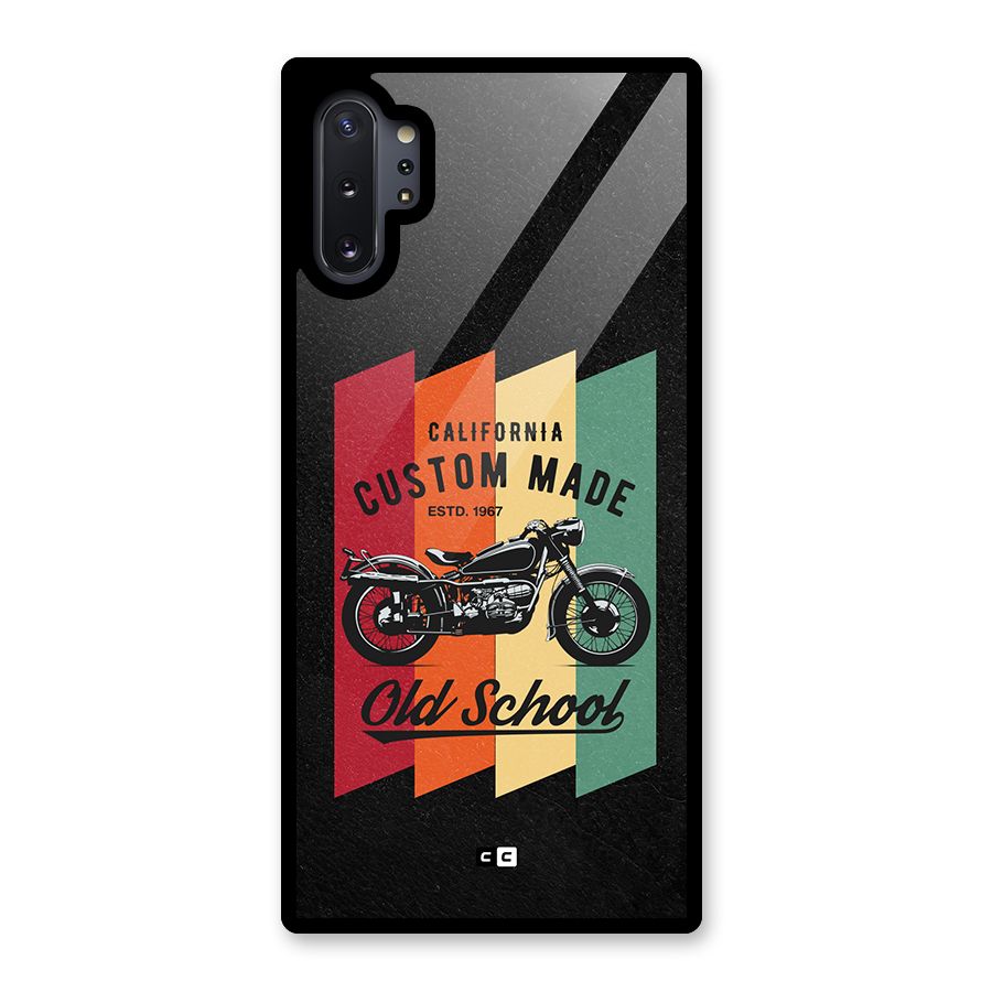Old School Bike Glass Back Case for Galaxy Note 10 Plus