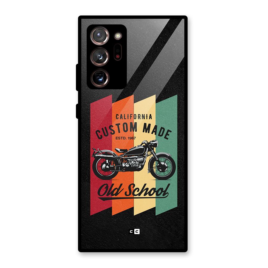 Old School Bike Glass Back Case for Galaxy Note 20 Ultra