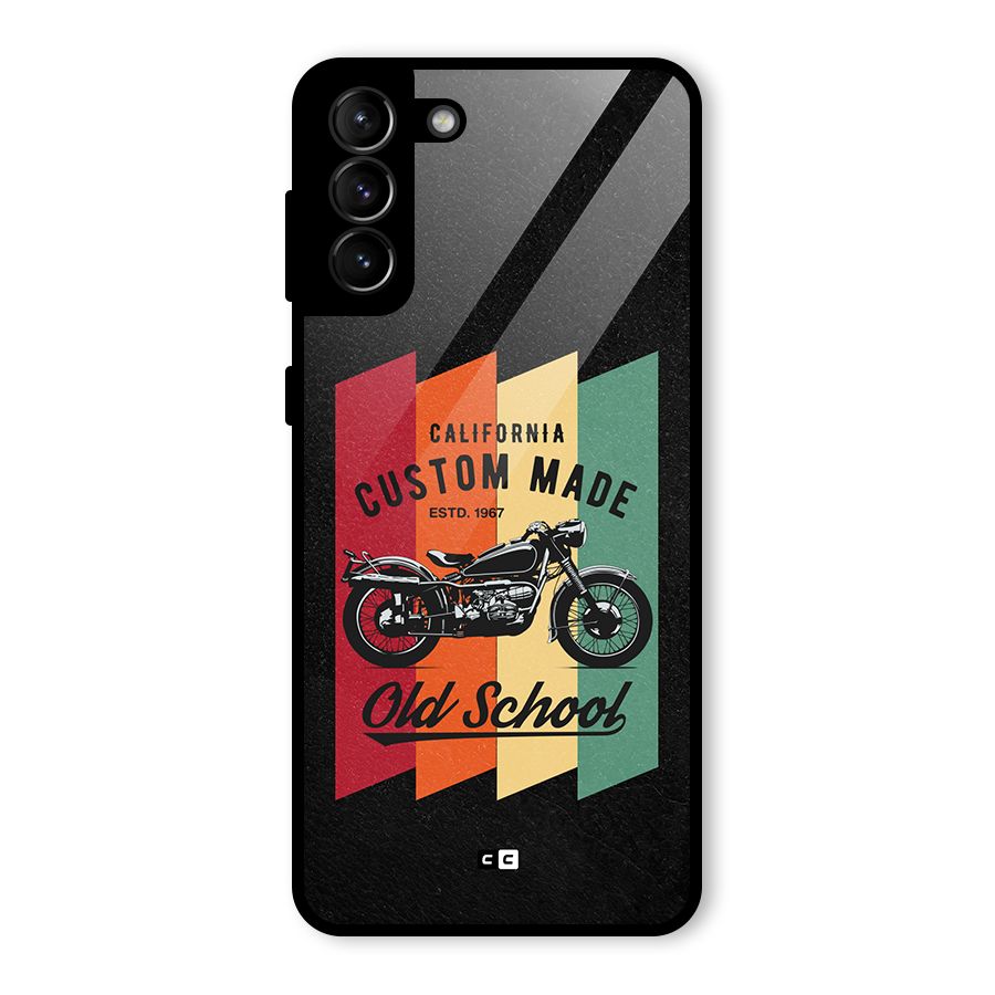 Old School Bike Glass Back Case for Galaxy S21 Plus