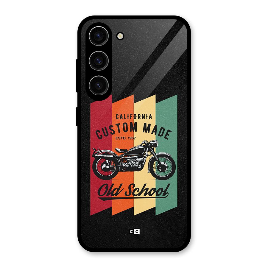 Old School Bike Glass Back Case for Galaxy S23