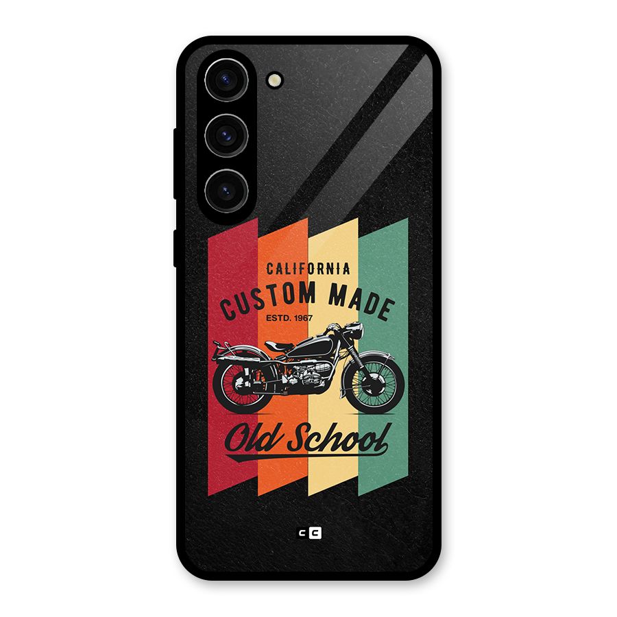 Old School Bike Glass Back Case for Galaxy S23 Plus