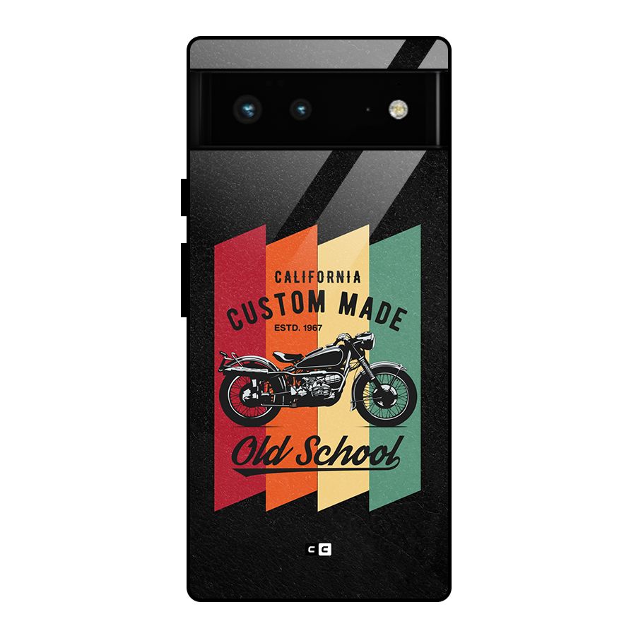 Old School Bike Glass Back Case for Google Pixel 6